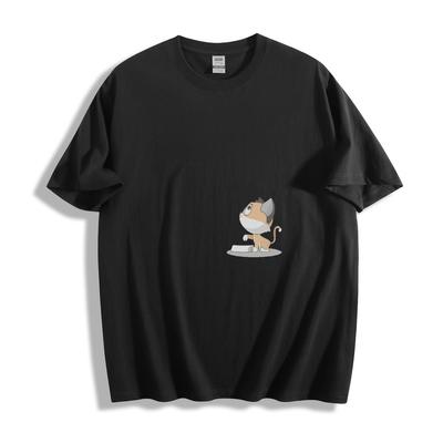 Футболка с графическим рисунком мультяшного кота