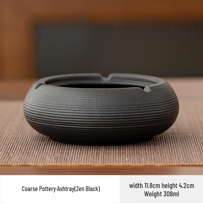 Large Ceramic Ashtray – Creative Retro Chinese Style for Living Room or Office