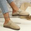 Fashion Cork Footbed Clogs Slippers for Women Fashion Suede Mules Comfort Platform Shoes with Arch Support Indoor Outdoor Sandals