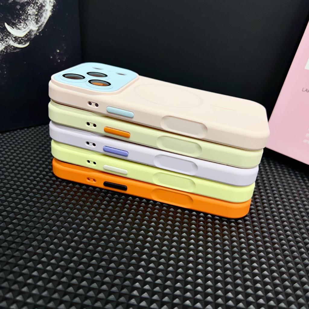 Чехол-органайзер для мгновенных фото с цветовыми блоками для iPhone 16 Pro Max и Apple 17, матовый жидкий силикон для iPhone 14/15