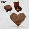20 Reasons Why I Love You Heart Jigsaw Romantic Heart Wooden Jigsaw W/ Gift Box for Him Her Valentines Anniversary Wedding Gift