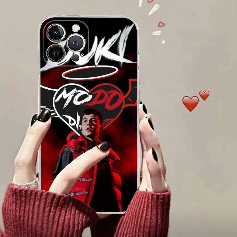 Fashion Rapper DUKI TPU Silicone Case for IPhone 11 12 13 14 15 16 17 Pro Max Shockproof Clear Back Cover