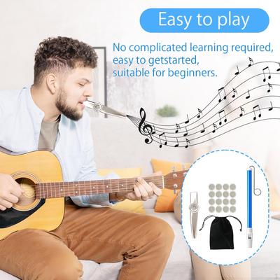 Сумка для хранения мундштука флейты казу и музыкальный инструмент слайд-свисток с мембранами для шоу