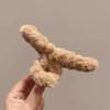 Winter Faux Fur Hair Claw for Women Elegant Crab Barrette Hairpin Girl-Hair Accessories Furry Headwear Hair Claw Clip