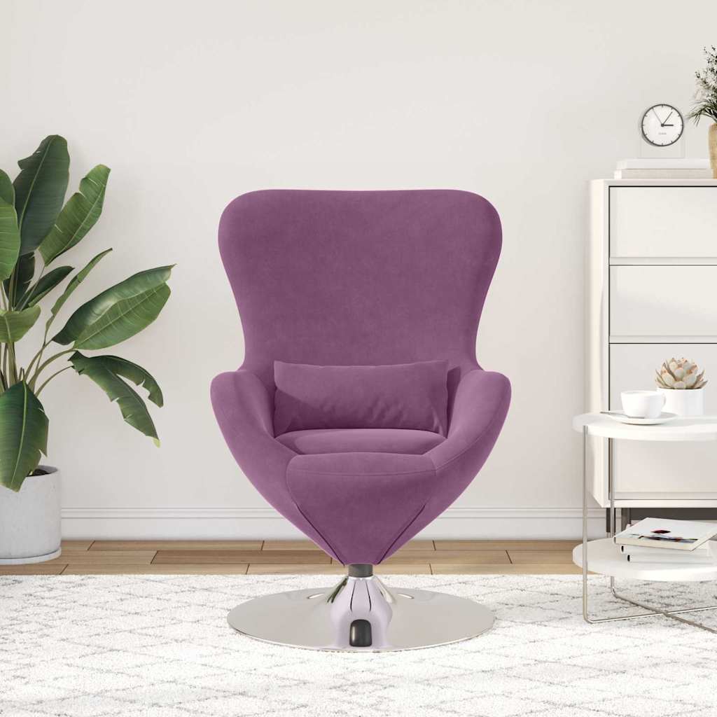 Egg Chair Purple Velvet
