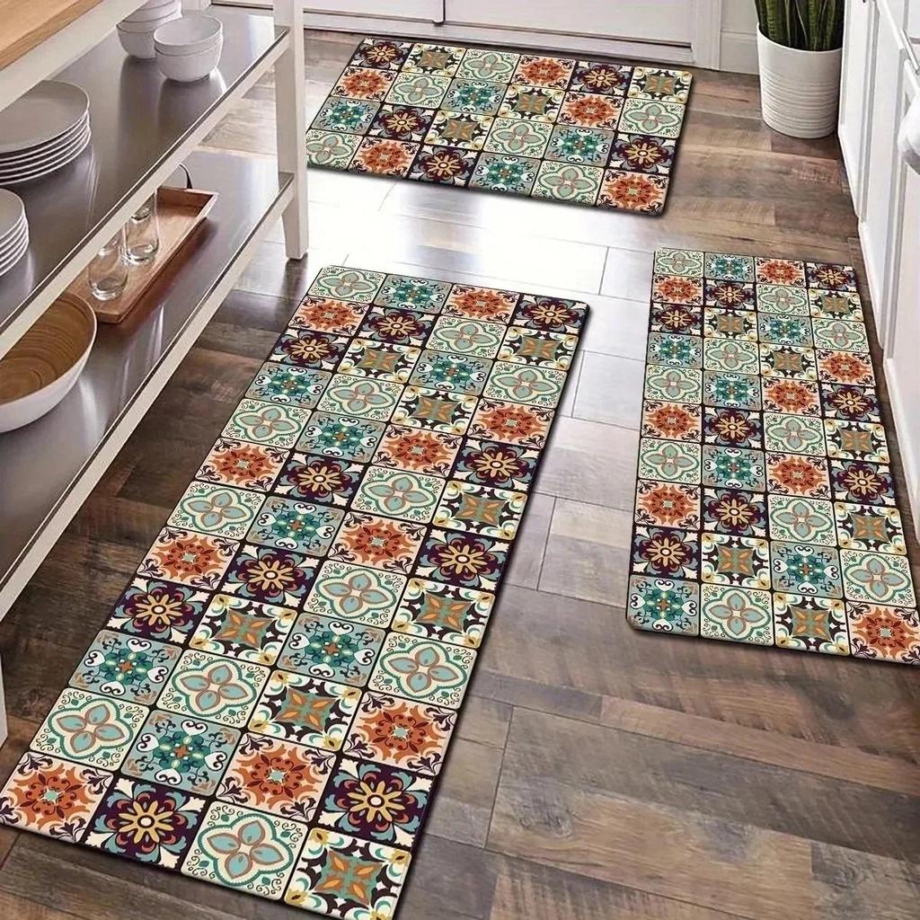 1 шт. Коврики для двери с рисунком кошек-пазлов, Кухонные коврики, Нескользящий поп-дизайн, Коврики для гостиной, Коврик для ванной, Ковер для дома, Декор для раковины, Прачечной