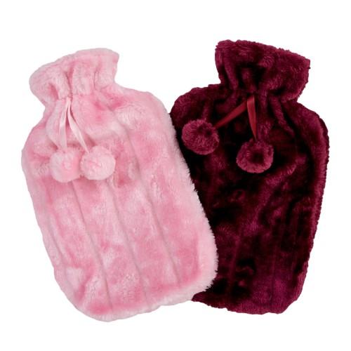 K Collection Pom Pom 2L Hot Water Bottle And Cover (Pack of 2)