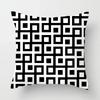 Home decorated black and white geometric cube letter printing cushion cushion car bedroom living room sofa pillow sleeve