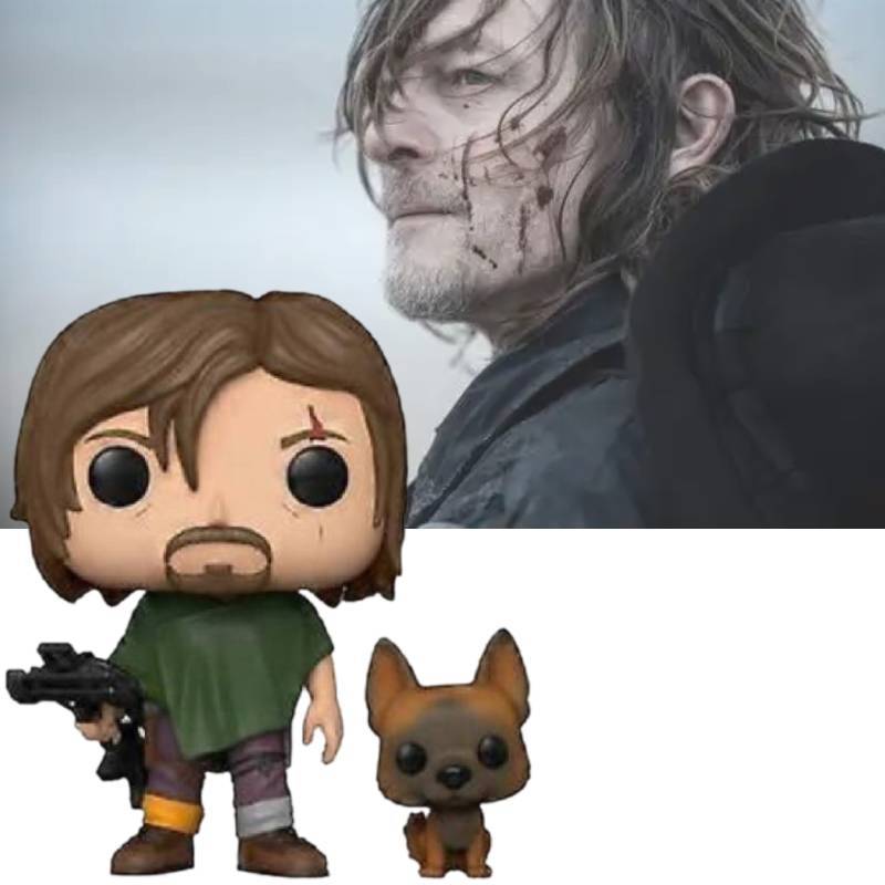 Walking Dead Daryl Dixon Collectible Figure With Dog For Kids And Fans