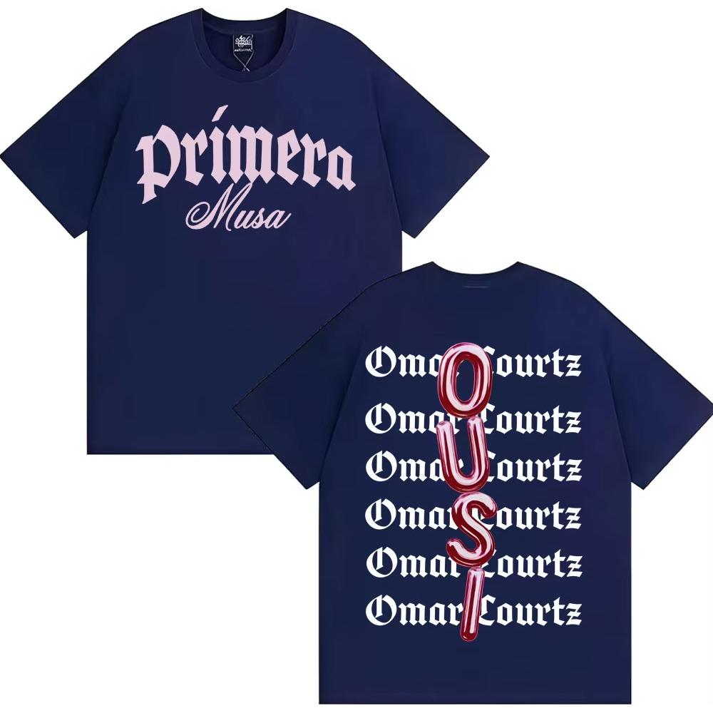 Omar Courtz Primera Musa Album Print T Shirt Unisexs Women Clothing Vintage Short Sleeve Tshirts Casual Comfort Cotton Tshirts