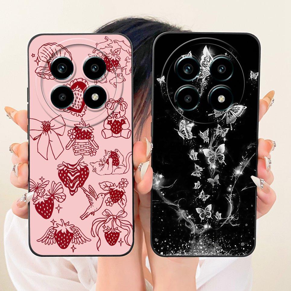Daisy Bow Pattern Butterfly Flower Cherry Back Cover For Realme 13 Pro Pro+  Phone Case Soft Silicone Casing On Realme P1 Speed