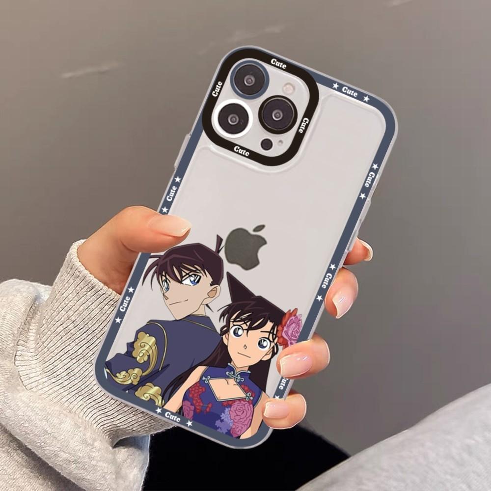 Japanese Detective Conan Anime Phone Case For iPhone 15 11 12 13 14 Mini Pro Max XR X XS TPU Clear Case