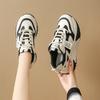 Thick-soled dad shoes women's 2025 new spring and autumn heightening and showing feet small sports shoes breathable, lightweight and versatile casual