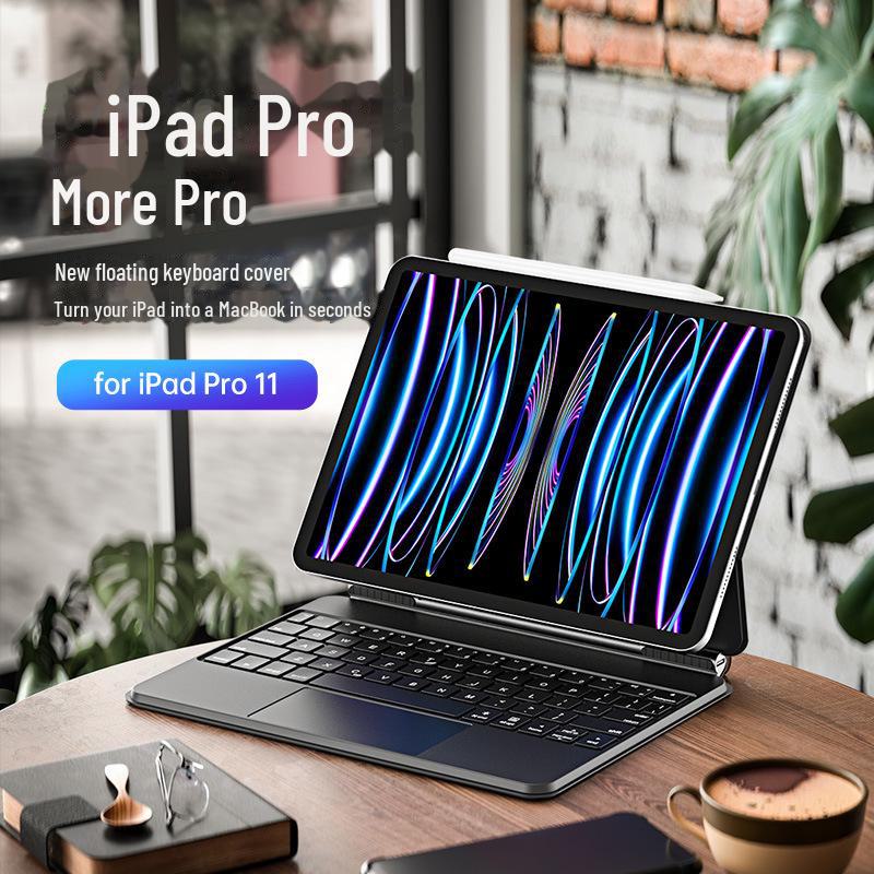 Магнитный чехол-клавиатура Bluetooth для iPad Air 11 - Умный защитный чехол для планшета с сенсорной панелью