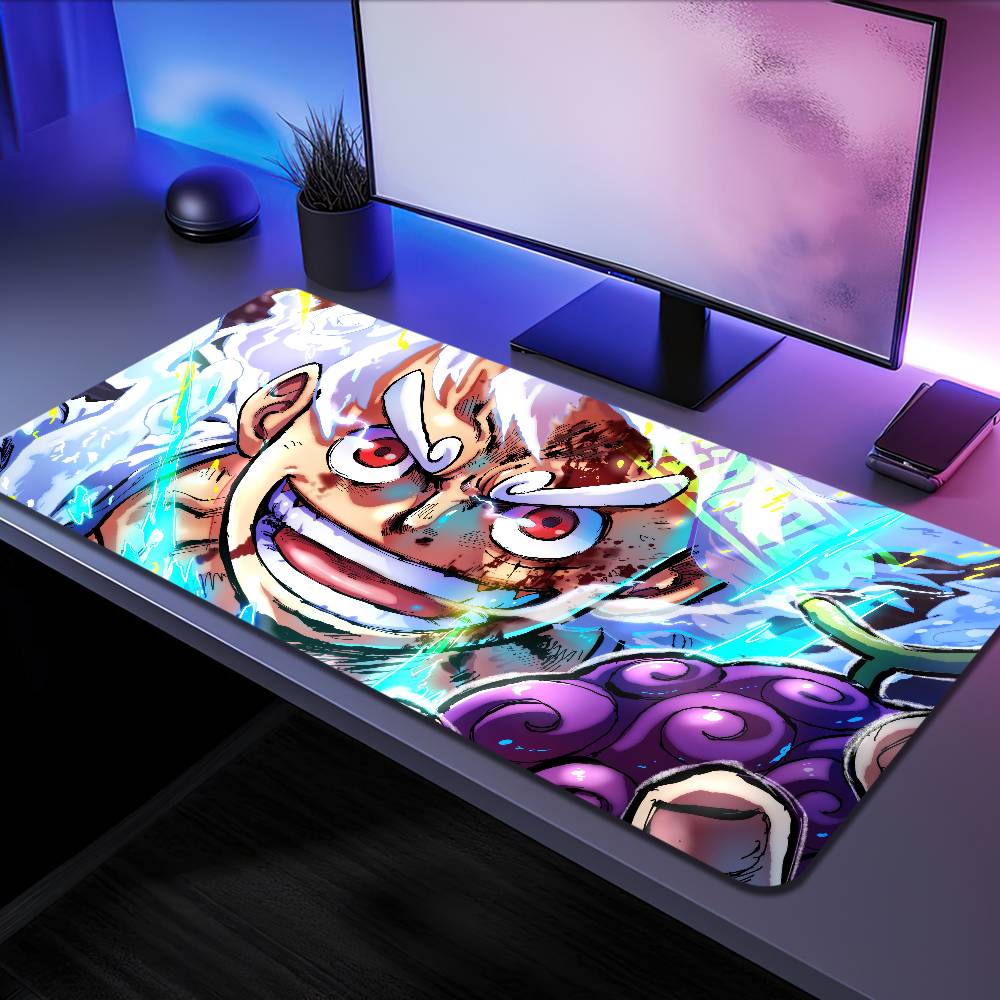 Large Desk Mat Keyboard Ergonomic ONE PIECE Luffy Gear Anime Mousepad Office Rubber PC Nonslip Antifray Home Custom Game