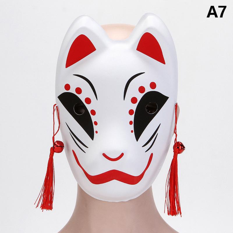 1 шт., аниме, маски лисы, половина лица, маска кошки, маскарад, фестиваль, вечеринка, реквизит для косплея