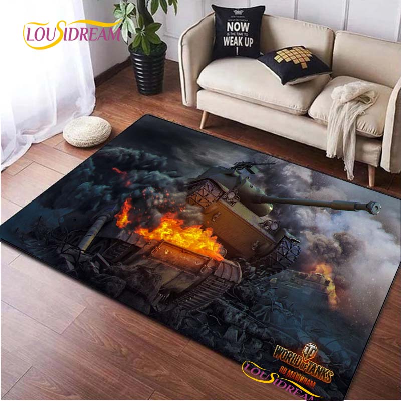Игровой ковер World Of Tanks для гостиной, спальни, украшения стола, коврики, кухонный коврик против скольжения, альфомбра, подарок на день рождения