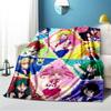 Cute Japanese Cartoon Plush S-Sailor Moons Blanket Light Four Seasons Family Light Sheet Sofa Cover Travel Warm Blanket