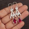 Украшения из розового турмалина, серьги из стерлингового серебра 925 пробы, великолепные украшения ручной работы, дизайнерские серьги, подарок для женщин