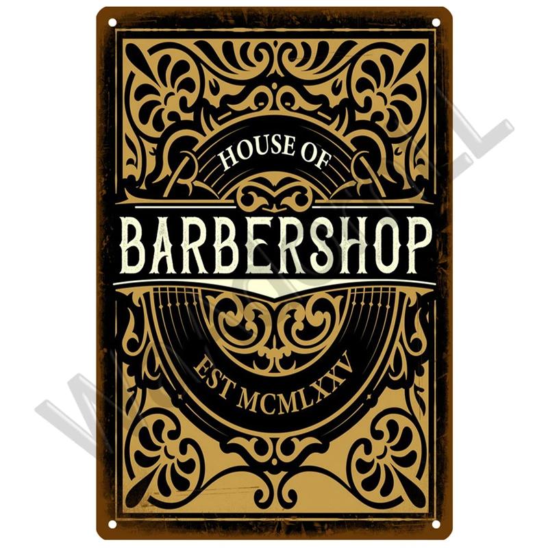 Парикмахерская Ретро Паб Бар украшения жестяная вывеска потертый шик домашний декор доска металлическая вывеска настенный постер винтажный декор искусство винтаж