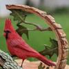 Delicate Red Bird Wood Carving Ornament Appearance Festive Season Ornament for Valentines Birthday Anniversary Gifts