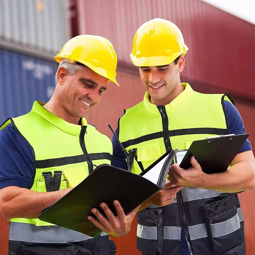 with Pocket Reflective Vest High Visibility Construction Clothes Safety Running Gear Motorcycle