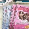 Vintage Notebook Cute Cartoon Cat Puppy Coil Notepad Kawaii Student Scrapbook A5 Horizontal Line Big Journal Back To School