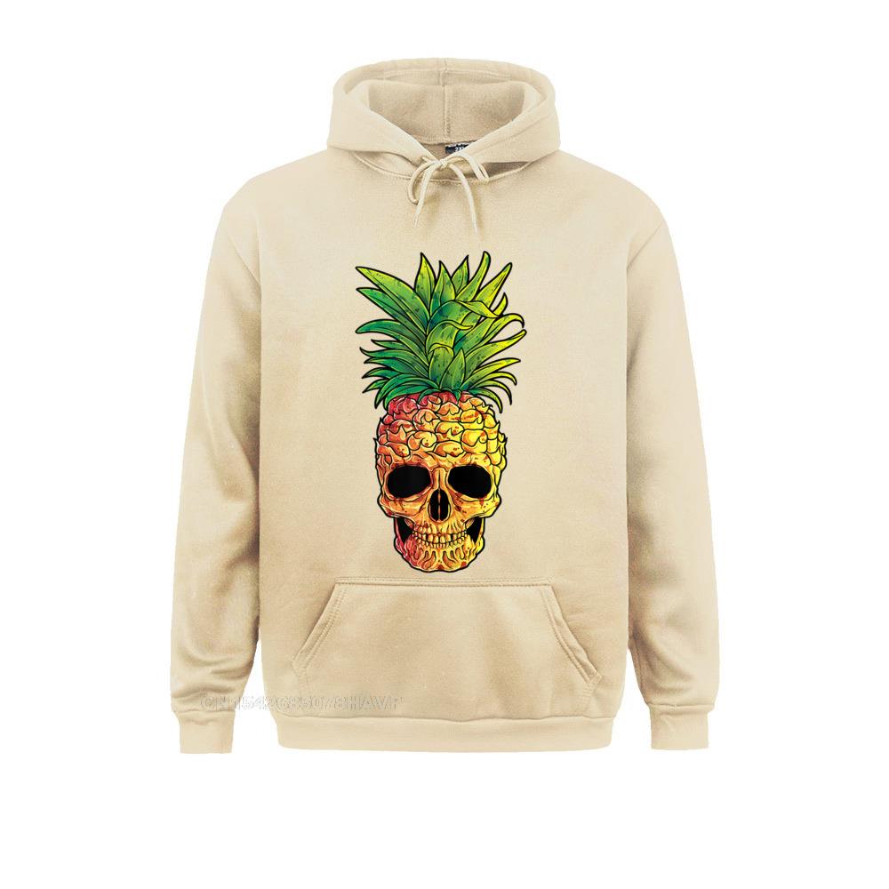 Ананас Череп Забавные пляжи Алоха Гавайи Гавайи Гот Толстовка Унисекс Хип-хоп Мужские толстовки Толстовки с длинными рукавами Капюшоны