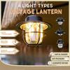 Vintage Lantern Waterproof Camping  Lamp For Outdoor Type-C USB Rechargeable LED 200 Lumens Brightness Adjustable LED