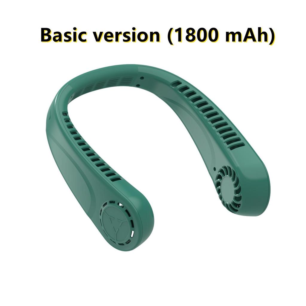 1800/2400 мАч Мини-безлистные вентиляторы с большой шеей Турбина Большой ветер USB-зарядка Складной портативный регулируемый подвесной