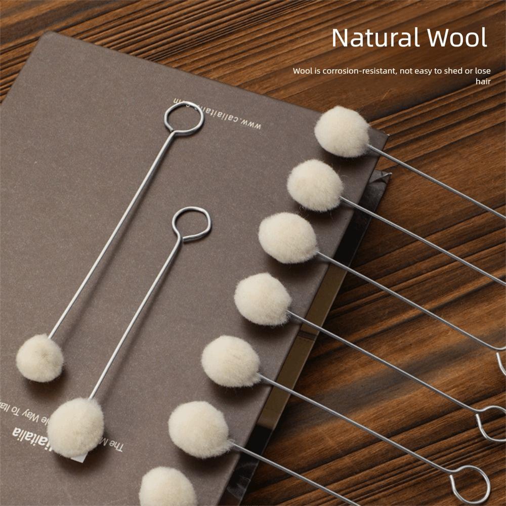 100Pcs DIY Craft Leather Wool Balls Painting Brush Leatherworking Tools  Bowling Shoe Brush
