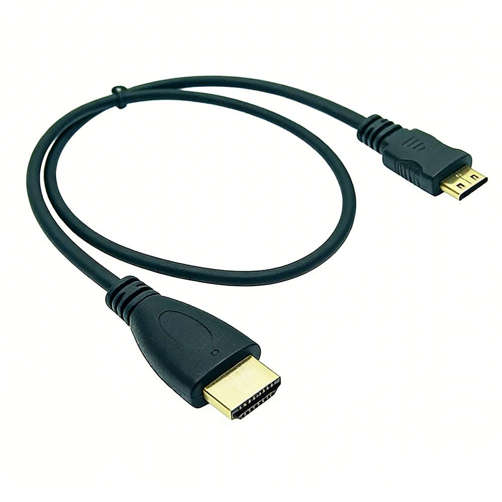 Gold Plated High Speed Mini HD to HDMI-Compatible Cable, 1080P 3D Video Cord for Camera Monitor Projector Laptop, 0.3M-5M