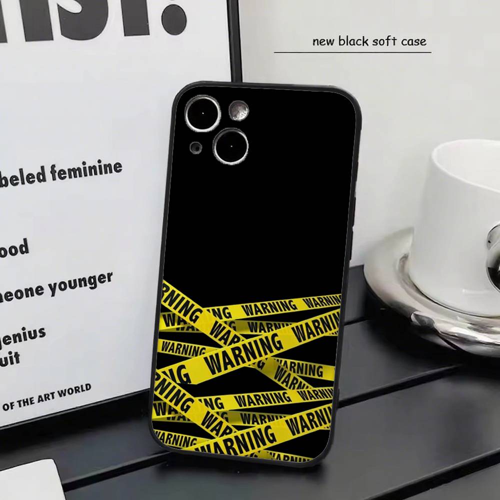 Желтое предупреждение Для Iphone 17 Air 16 Pro Max 15 14 13 Полное покрытие Ударопрочный Чехол MagSafe