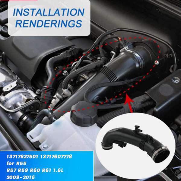 Впускной патрубок с наддувом для моделей BMW 13717602692, 13717607778, 13717627501