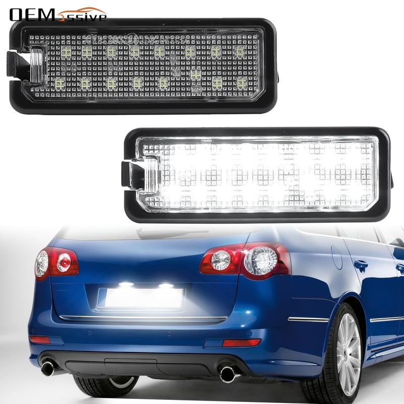 Светодиодная подсветка номера Canbus для VW Golf MK4 MK5 MK6 MK7 Passat B7 Eos, Лампа подсветки номера без ошибок