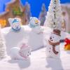 Рождественская мини-фигурка снеговика белая миниатюрная статуэтка снеговика подарок настольная безделушка