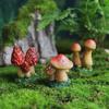 DIY Mushroom Statue Cute Mushroom Ornaments Miniature Figurines Simulation Mushroom Flower Pot