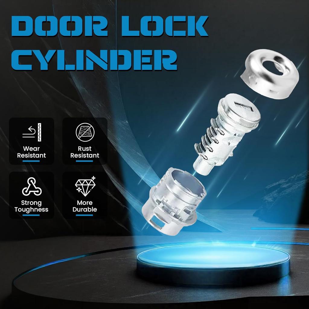 2PCS Door Lock Cylinder Set Front Left/Right,Compatible With Chevrolet Truck C10 C20 C30 GMC 1500 2500 3500 1965-1987 SUV Blazer Jimmy Suburban Van