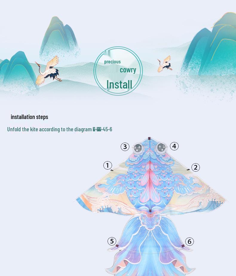 High-End Chinese Style Goldfish Koi Kite for Adults - Easy to Fly in Light Breezes.