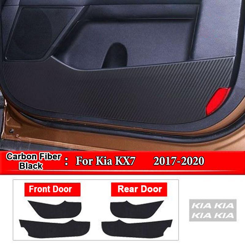 Для Kia Sportage K2 K3 K4 KX3 K5 KX5 KX7 Автомобильные Внутренние Накладки на Дверь Против Загрязнения Узором под Углеродное Волокно Наклейки Защитные Аксессуары