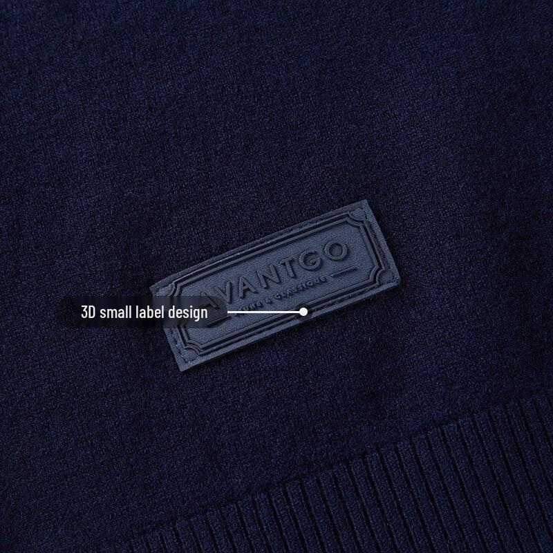Мужской свитер HLA из чистой шерсти с круглым вырезом, в стиле business casual