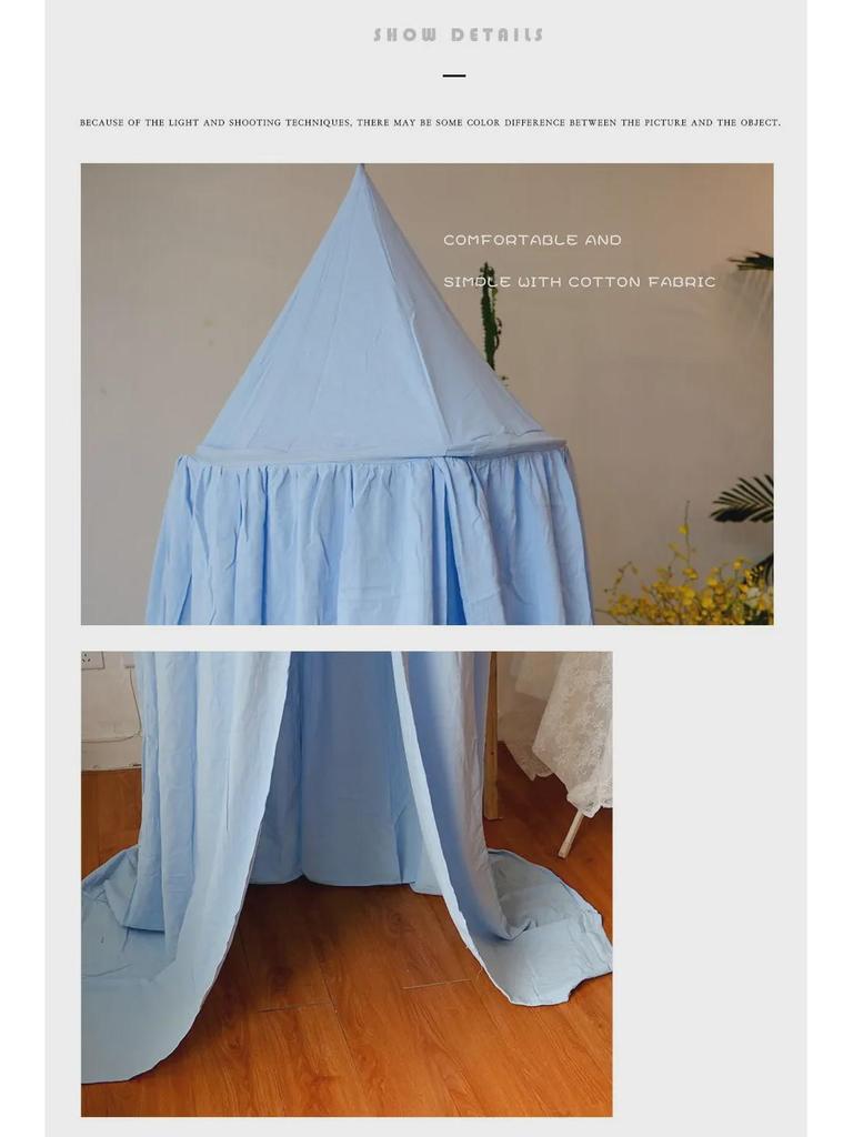 Nordic Cotton Children's Play Tent with Free Installation and Mosquito Net