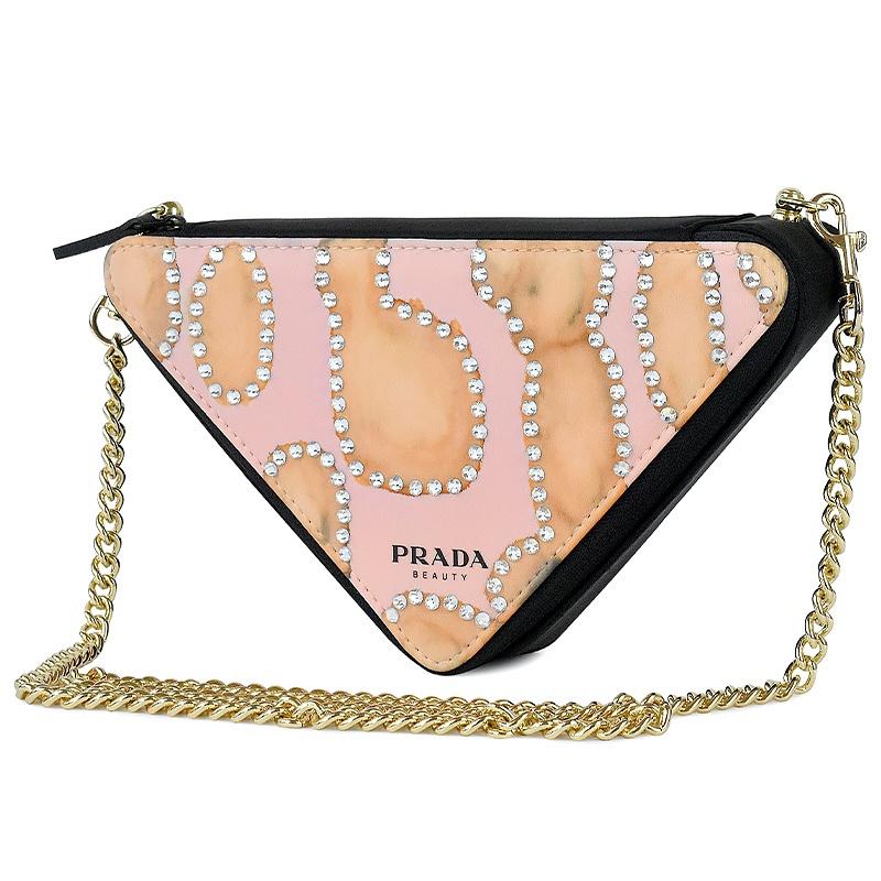 Косметичка/туалетная сумка Prada [Индивидуальная сумка] Подарочная коробка 'Алмазная девушка' Девичий Романтизм Милая и Сладкая Ручная роспись Розовый Алмаз Сладкая-Розовая Подарочная коробка
