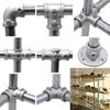 1\2''/3\4" Pipe Fitting Connector Aluminum Alloy Steel Elbow Frame Fasteners Fixed buckle Corner Circular Pipe Connector