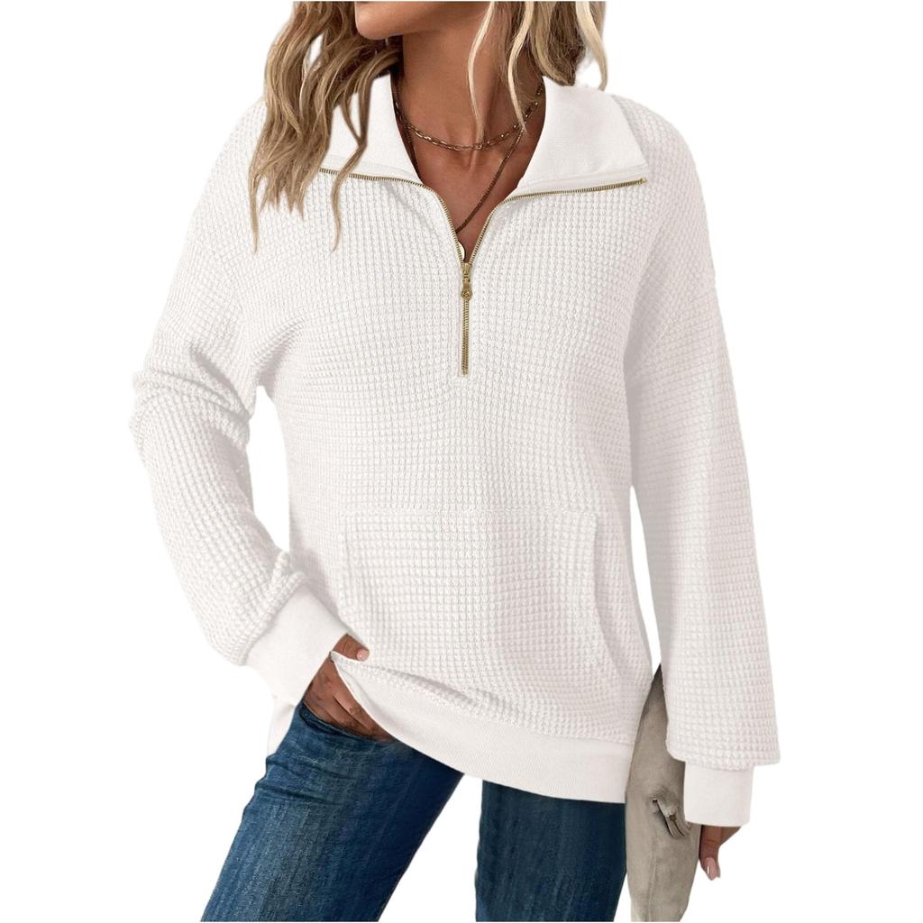 Women's Solid-color Fashionable Long-sleeved Top Hoodie