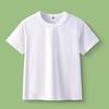 Детская футболка с коротким рукавом tie-dye из чистого хлопка, для родителей и детей, с логотипом - Белый, с круглым вырезом, для детского сада