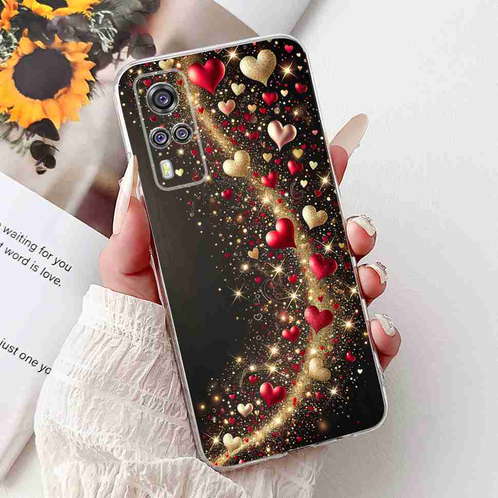 For vivo Y51 V2030 Case Cute Cat Butterfly TPU Soft Silicone Shockproof Cover For Vivo Y51 VIVOY51 6.58" Flowers Phone Cases