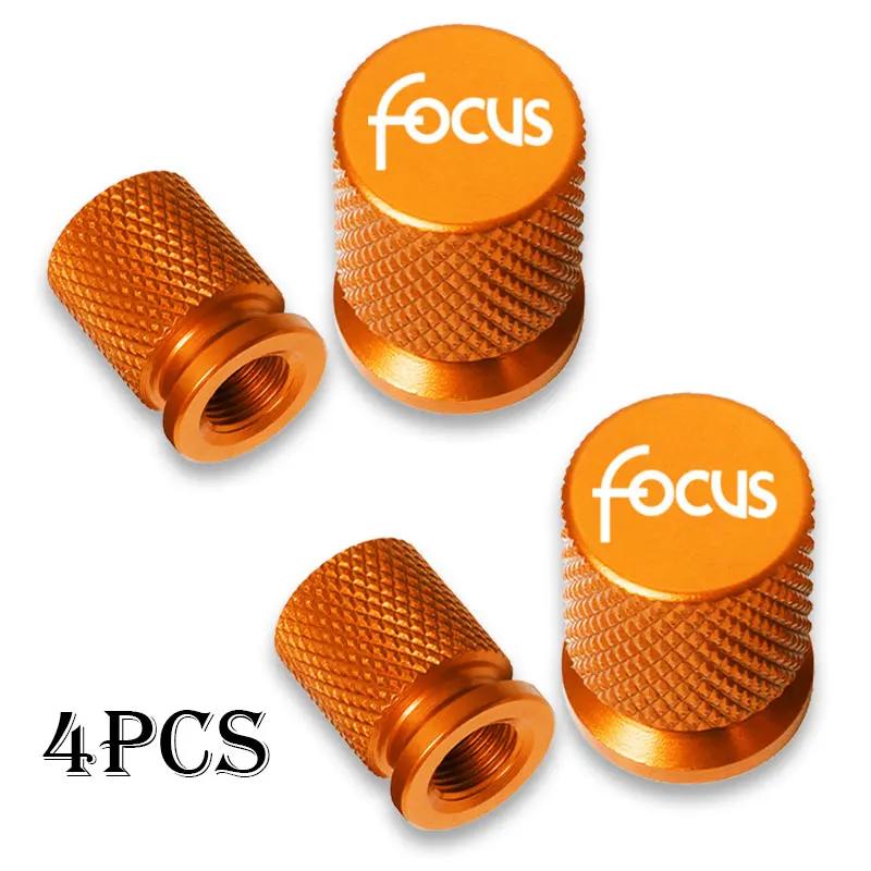 4pcs For Ford Focus Logo MK1 MK2 MK3 MK4 Auto parts Auto Badges Car Wheel Tire Valve Caps Tyre Stem Covers Airdust Waterproof