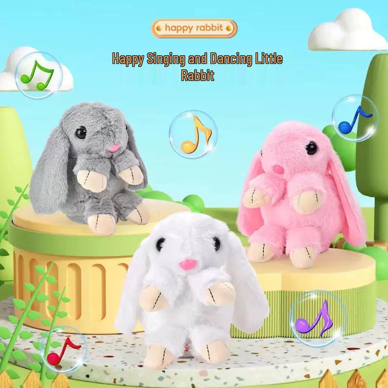 Electric Singing and Dancing Rabbit - Baby Soothing Toy with Recording and Speaking Functions