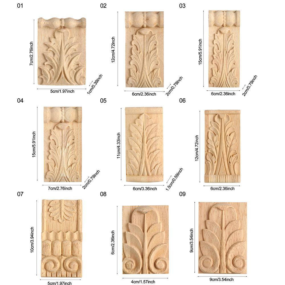 Style Decoration Crafts Vintage Wood Carved Cabinet Seat Feets Furniture Foot Legs Home Decor